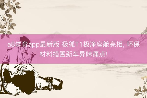 a8体育app最新版 极狐T1极净座舱亮相, 环保材料措置新车异味痛点!